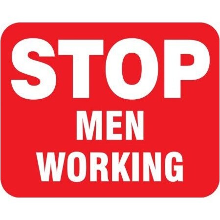 RAILROAD CLAMP SIGN STOP  MEN WORKING FRR354RD